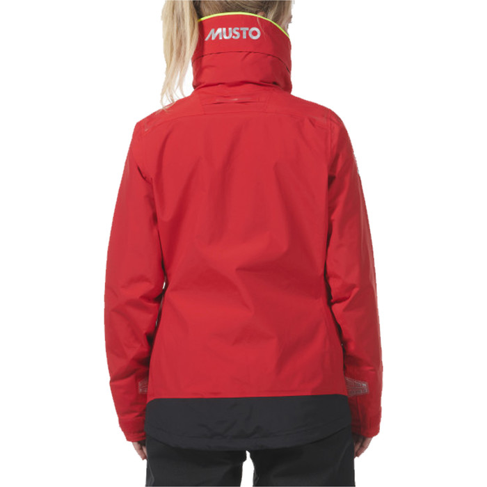 2024 Musto Mujer Br1 Chaqueta Channel 82405 - Rojo Verdadero